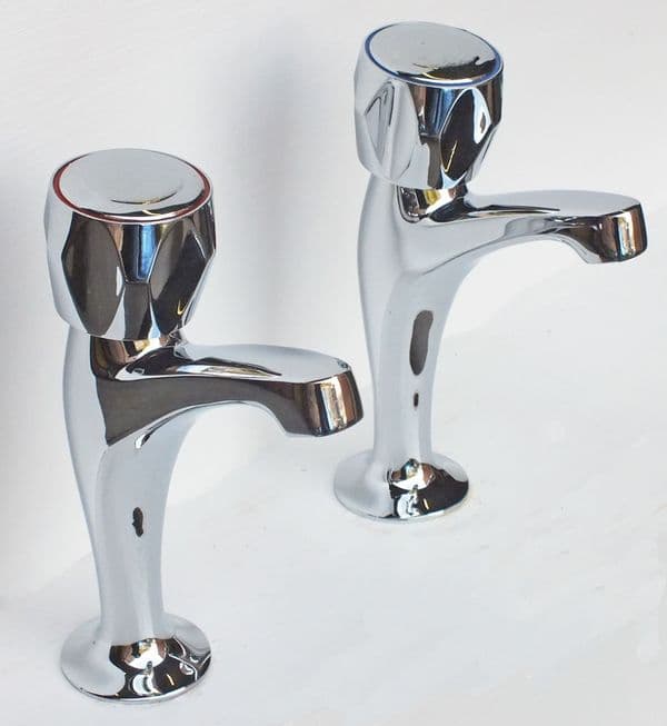 Solo contract high neck Chrome kitchen sink pillar taps