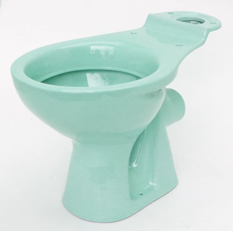Turquoise Toilet Pan (WC) Close-Coupled