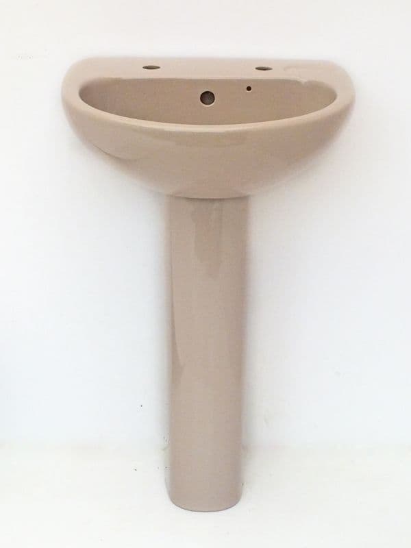 Twilight Pebble Ideal Standard 56cm 2TH Studio Basin & Pedestal