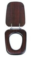 Twyfords Debut toilet seat, lid & hinges in Mahogany finish (other finishes available)