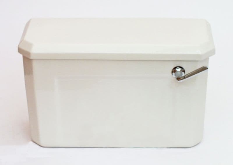 Vintage Alfred Johnsons 1950's Cut Corner Low Level Toilet Cistern (SISO) White