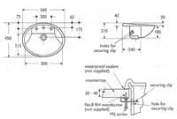 Whisper Apricot Tulip Semi-Recessed 2TH Basin / Sink