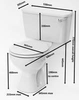 Whisper Blue Toilet Pan and Cistern Close-Coupled