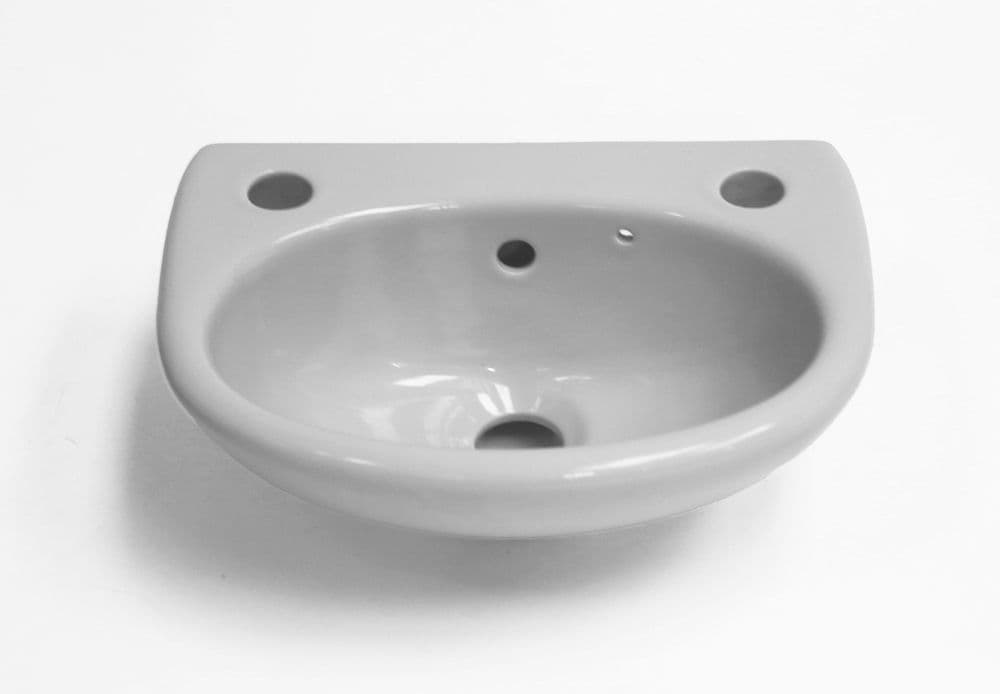 Whisper Grey Ideal Standard Studio 350mm Cloakroom 2TH Basin / Sink
