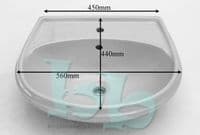 Whisper Grey Senesi Balsana 1TH  Basin / Sink & Pedestal