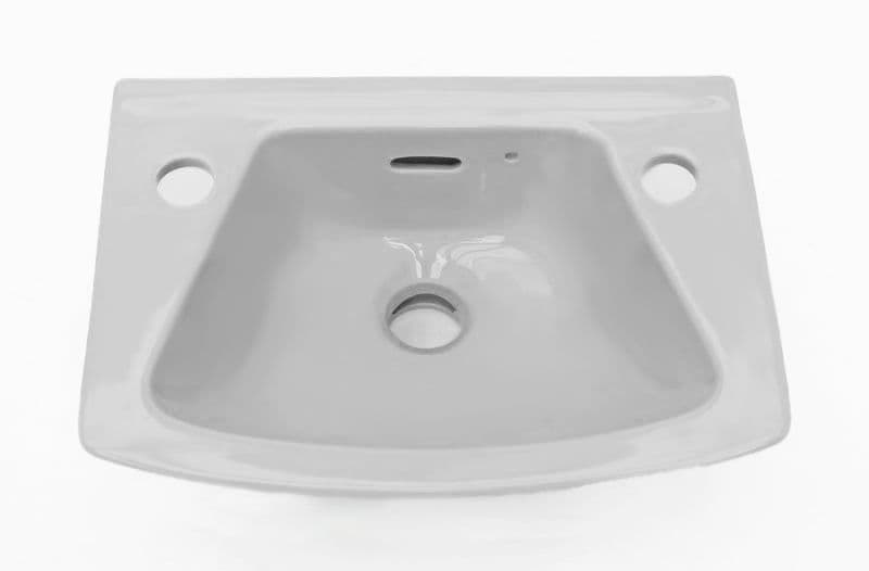 Whisper Grey Trent Dee 37cm 2TH Cloakroom Basin / Sink