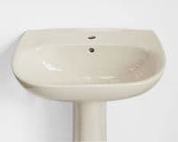 Whisper Peach 56cm basin  / sink and pedestal