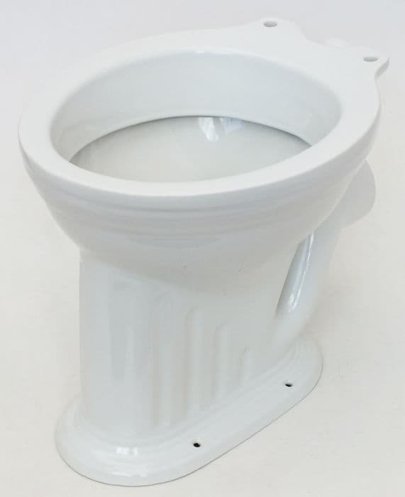 White Belgravia Fluted Period Toilet Pan Low/High-Level