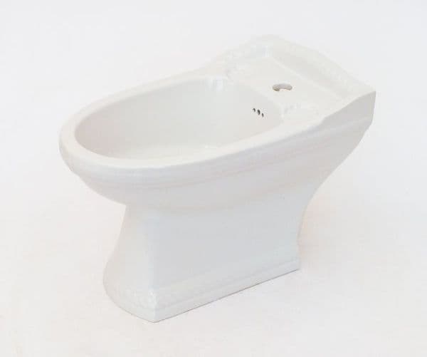 White Chatsworth Victorian Rope Bow Fronted 1TH Bidet