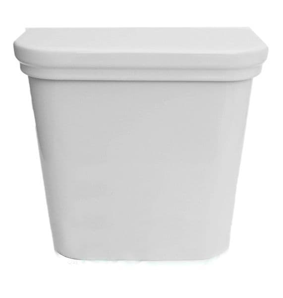 White Sottini Reprise Pushbutton Toilet Cistern Bottom Inlet (BIBO)