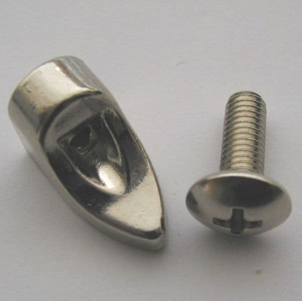 Banjo Bracket Shoe and Bolt Chinese pattern, nickel plated Brown dog