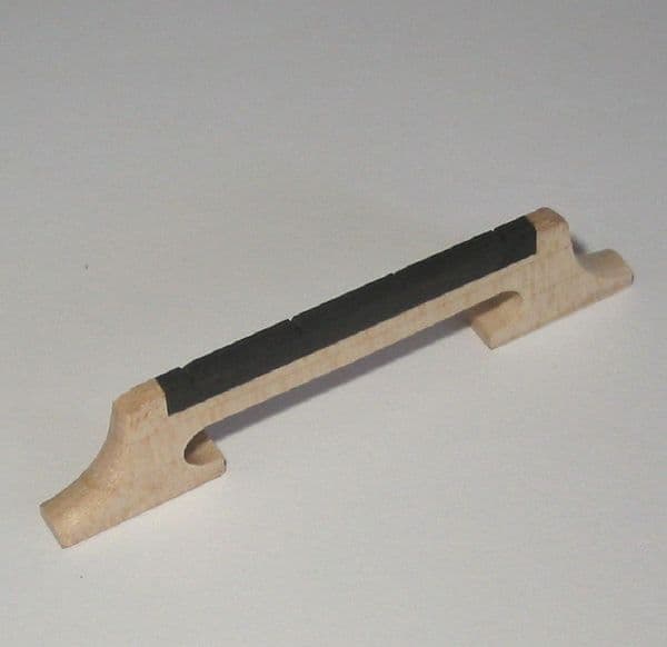Banjo Bridge - 4 string 2 feet, Ebony Maple 1/2