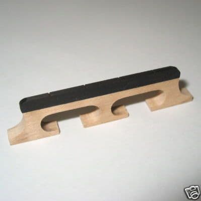 Banjo Bridge-Ebony maple, 4 string, 3 feet, 1/2", 5/8", 3/4