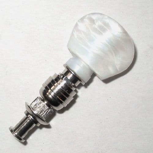 Banjo Friction Tuner Pegs-set4, pearloid button, nickel plated,