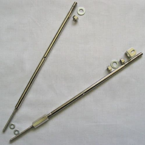 Banjo Rim Co-ordinator Rod hardware-single and double rim rods|Brown ...