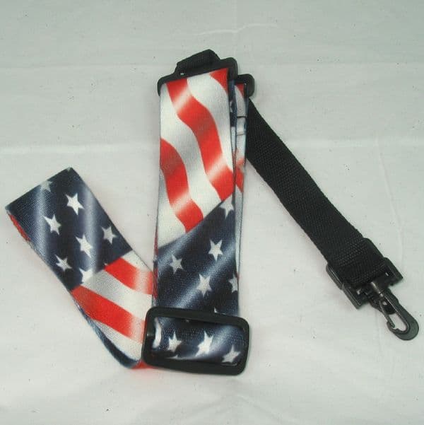 Banjo Straps - Woven with United States Flag design| Brown Dog Banjos
