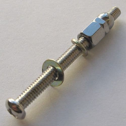 Banjo Tailpiece Nut and Bolt-nickel or chrome plated.