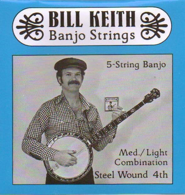 Bill Keith 5 string banjo strings medium/ light combination, steel