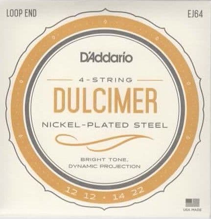 D'Addario Mountain Dulcimer Strings-J64 silvered steel, nickel, loop| Brown Dog Banjos