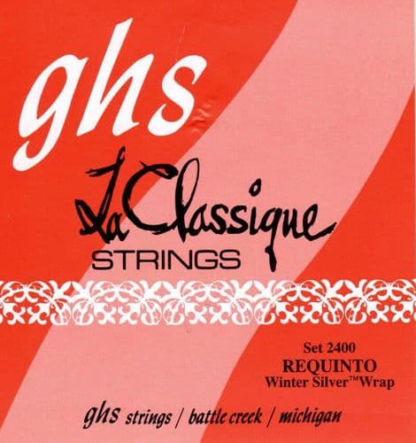 GHS 2400, Requinto/ Classical Guitar Strings -ground nylon, smooth wound, high tension.