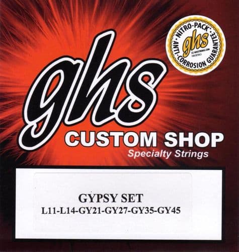 GHS CGXL Custom Gypsy Guitar Strings-extra light, silver steel wound