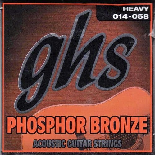 GHS S340 Guitar strings-Heavy, steel phosphor bronze.