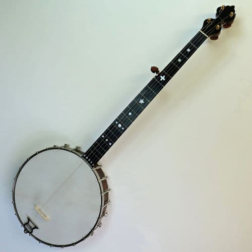 J Clamp-5 string openback banjo, case, flush frets