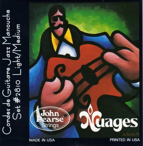 John Pearse JP2810 Gypsy Jazz Guitar Strings-light/medium, silvered copper wound