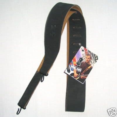 LEVY BANJO STRAP - black suede leather, adjustable