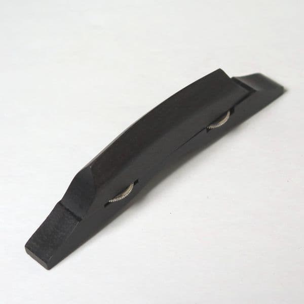 Mandolin bridge - Round Top, for Curved Fret Board, Adjustable, Ebony| Brown Dog Banjos.