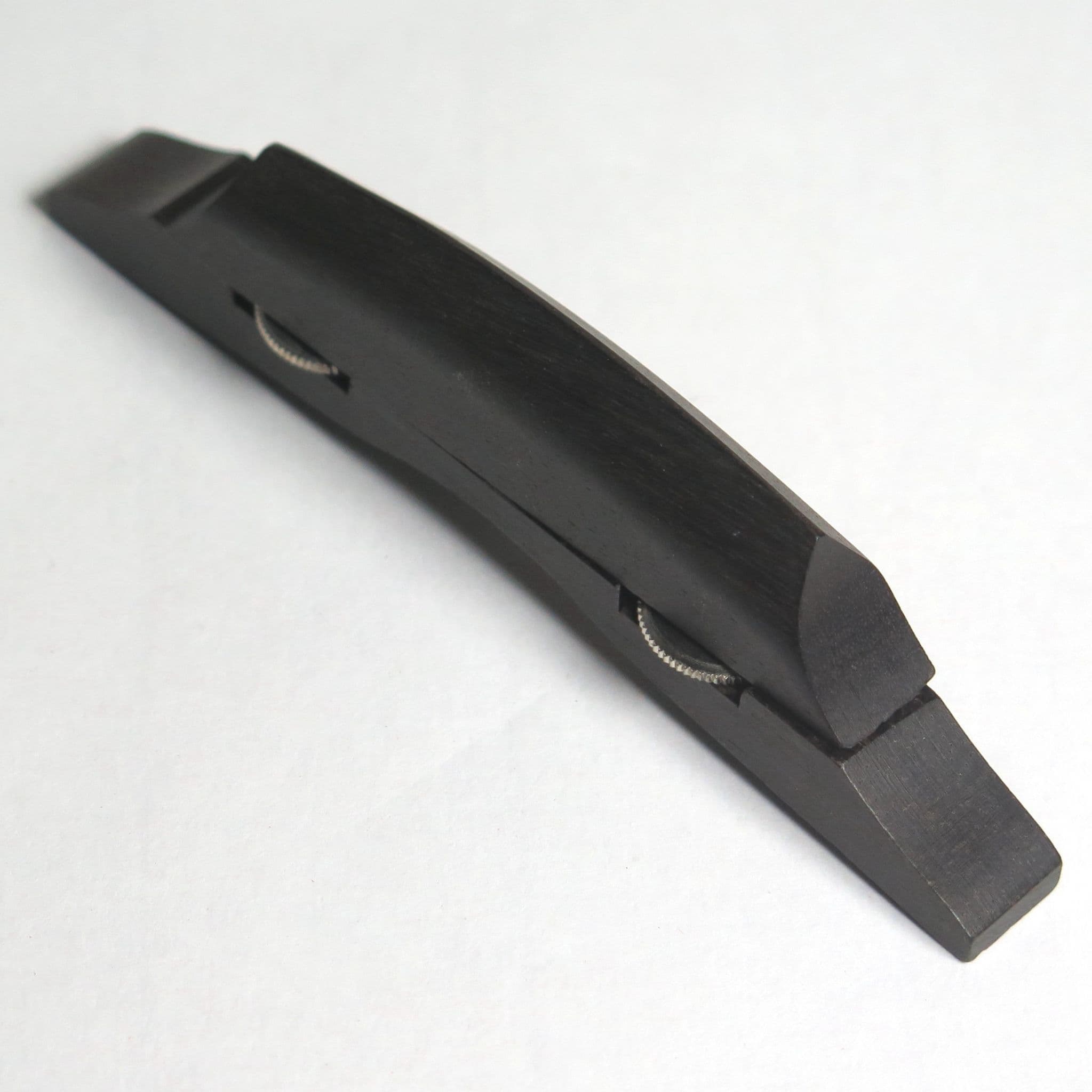 Mandolin bridge Round Top, for Curved Fret Board, Adjustable, Ebony Brown Dog Banjos.