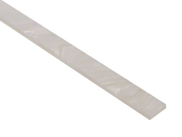 Musical Instrument Binding - White pearloid Plastic| Brown Dog Banjos