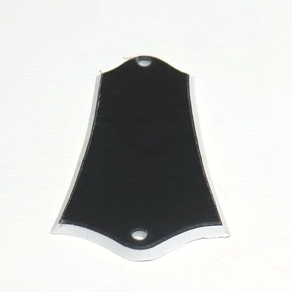 Truss Rod Cover-standard guitar, black, white border|Brown Dog Banjos