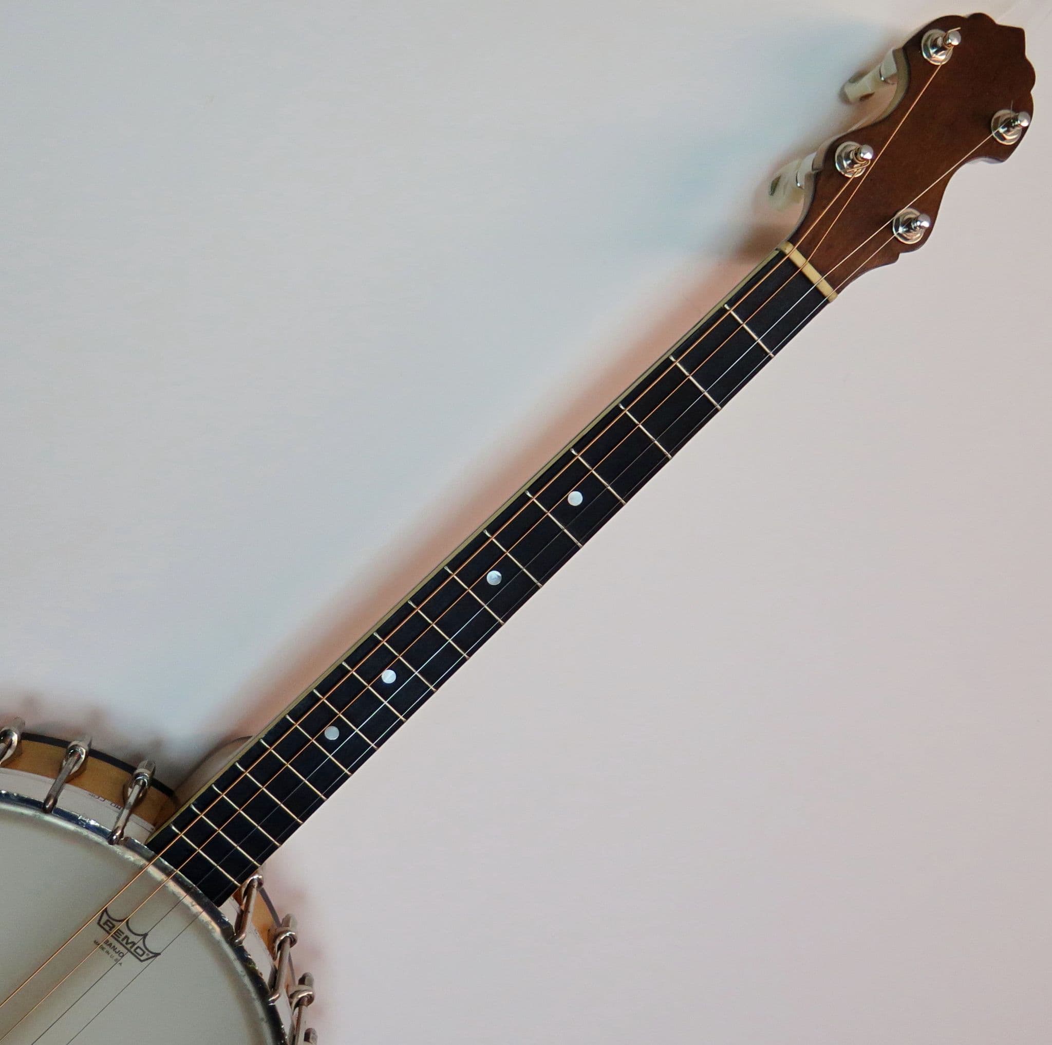 Vega Little Wonder 17 Fret Tenor Banjoopen backBrown Dog Banjos