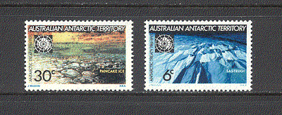 AAT 1971 Antarctic Treaty / Ice / Landscapes 2v set n19026