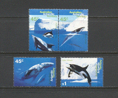 AAT 1995 Dolphin / Whales / Wildlife / Marine 4v set (n18907)