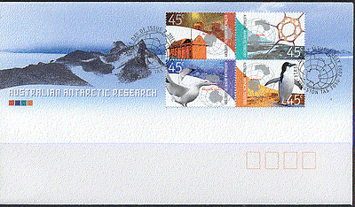 AAT 2002 Research / Penguins / Birds / Antarctic 4v FDC s294
