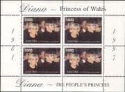 Abkhazia 1997 Diana, Princess of Wales/ Elton John/ People/ Music 4v m/s (s2194)