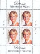 Abkhazia 1998 Diana/ Princess of Wales/ Royalty/ 1st Anniversary o/p 4v sht (n12735)