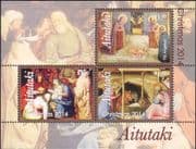 Aitutaki 2014 Christmas/ Greetings/ Art/ Artists/ Paintings/ Bruegel 3v m/s (b725d)