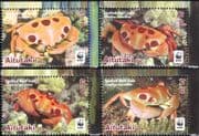Aitutaki 2014 WWF/ Reef Crab/ Marine Animals/ Nature/ Crustaceans 4v set (b6548p)