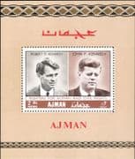 Ajman 1968 President John F Kennedy/ JFK/ Robert/ Politics/ People/ Civil Rights 1v m/s (s2825d)