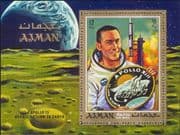 Ajman 1970 Space/ "Apollo 13, Heroic Return to Earth"/ Astronaut 1v m/s (s2832g)