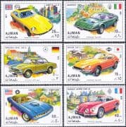 Ajman 1971 Modern Cars/ Transport/ Motoring/ Motors/ Maserati/ Mercedes Benz 6v set (s5353h)