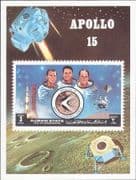 Ajman 1971 Space/ Apollo 15/ Astronauts/ Rocket/ Moon Lander imperf m/s (s4003s)