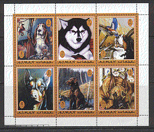 Ajman Dogs / Animals / Pets 6v sht ref:b7630