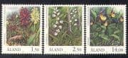 Aland 1989 Orchids / Flowers / Nature / Endangered Plants / Conservation 3v (n39128)