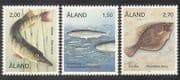 Aland 1990 Pike / Herring / Flounder / Fish / Marine / Nature / Wildlife 3v set (n39132)