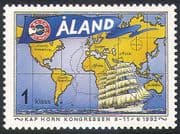 Aland 1992 Sailing Ship/ Wheat/ Commerce/ Trade/ Map/ Nautical/ Transport 1v (n41527)