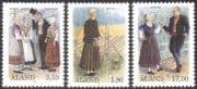Aland 1993 Costumes/ Clothes/ Design/ Weaving/ Textiles/ People 3v set (n41371)